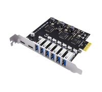 Carte d ' Extension du Panneau arrière pour Les Tours de, 5Gbps | Adaptateur USB PCIe avec 6 connecteurs USB-a et 2 connecteurs Type-C, stations d ' accueil pour lecteurs, accessoires