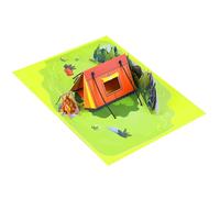 Carte d ' invitation de fête d ' anniversaire 3D sur le thème du | Carte de vœux faite à la main avec enveloppe pour les fêtes entre amis, carte de vœux pliable, de fête