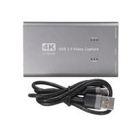 Carte d'acquisition USB 3.0 de haute qualité, boîtier d'enregistrement de Streaming en direct compatible HDMI 4K avec câble de Type C
