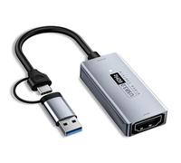 Carte d'acquisition vidéo Newhope, Carte de Capture HDMI vers USB/USB C 3.0, 1080P HD 60fps Live and Record Video Audio Grabber pour Les Jeux, Le Streaming, l'enseignement, la vidéoconférence