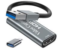 Carte d'acquisition vidéo Papeaso HDMI vers USB Carte de Capture, Carte aquisition Video hdmi, Capture Card Full HD 1080p, pour l'édition vidéo/Jeux/Streaming/enseignement en Ligne