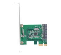 Carte d'adaptateur PCIE X1 à 2 Port SATA Card de Transfert à Haute Vitesse Professionnelle et Lecture de la Carte de contrôleur PCI Express X1 pour l'expansion de Stockage de