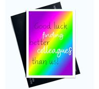 Peachy Antics Carte d'adieu humoristique pour un collègue - Carte d'adieu humoristique pour lui et son départ - SP93