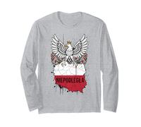 Carte d'aigle polonais - Drapeau fissuré - Symbole Art Manche Longue