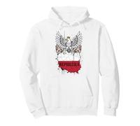 Carte d'aigle polonais - Drapeau fissuré - Symbole Art Sweat à Capuche
