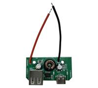 Carte d'alimentation compacte exposée | Entrée de batterie 21 V, double ports USB-A, module de sortie d'appareil régulé, pièce de rechange de projet