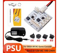 Carte d'alimentation de remplacement pour SEGA All DreamCast Rev2.0 12V DreamPSU, avec adaptateur AC 100-240V, prise d'alimentation pour console DC Black Set