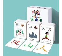 Carte d'alphabétisation Chinoise Caractères Chinois Courants pictographiques Flashcards hiéroglyphiques for Les débutants, apprenez à Lire avec des Images(501-750 Characters)