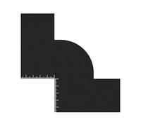 Carte d'amélioration de la ligne de barbe et des cheveux avec lignes courbes et droites - Pochoir réutilisable pour un style précis