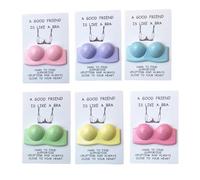 Carte d'amitié amusante « A Good Friend Is Like A Bra » pour meilleur ami avec soutien-gorge en résine, carte amusante, Bestie Best For B