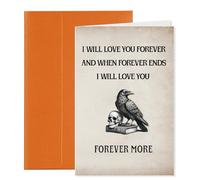 Carte d'amour gothique, carte d'Halloween romantique pour amoureux, cadeau d'horreur pour lui, elle, carte d'anniversaire amusante pour homme et femme, carte d'anniversaire humoristique sombre pour