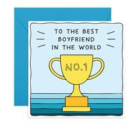 Carte d'amour pour petit ami dans le monde - Message romantique pour lui BF Partner Babe Bae Guys Boys - Anniversaire de mariage, Saint-Valentin, juste parce que - Thank You - Livré avec de jolis