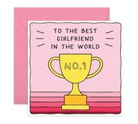 Carte d'amour pour petite amie dans le monde - Message romantique pour sa petite amie partenaire fille femme - Anniversaire de mariage, Saint-Valentin, juste parce que - Remerciements - Livré avec de