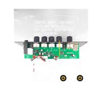 Carte D'Amplificateur Stéréo 50 W avec Écran, Boîtier Métallique, 2 Entrées 25 W 7,4-12 V, Câble D'Alimentation, 5.0/USB/AUX