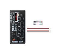 Carte D'Amplificateur Stéréo 50 W avec Écran, Boîtier Métallique, 2 Entrées 25 W 7,4-12 V, Câble D'Alimentation, 5.0/USB/AUX