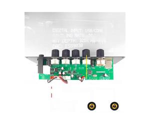 Carte D'Amplificateur Stéréo 50 W avec Écran, Boîtier Métallique, 2 Entrées 25 W 7,4-12 V, Câble D'Alimentation, 5.0/USB/AUX