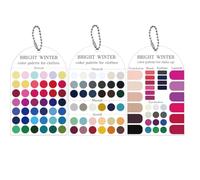 Carte d'Analyse Colorimétrique Nuancier Acrylique 2D Portable 12 Saisons | Set de cartes d'analyse de couleur pour choix , planning garde-robe, shopping, trajets quotidiens