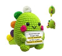 Carte d'animaux au crochet avec messages positifs, soutien émotionnel, poupée de soutien émotionnel, décoration de bureau, cadeau pour copain (style G)
