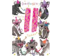 Carte d'anniversaire 11 ans pour petite-fille Koala 22,9 x 15,2 cm
