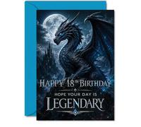 Carte d'anniversaire 18 ans avec inscription « Epic Adventure Awaits »