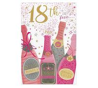 Carte d'anniversaire 18 ans - Femme - Taille : 19,1 x 13,3 cm (A102)