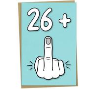 Carte d'anniversaire 27 ans - 26 + 1 - Carte d'anniversaire amusante pour homme ou femme de 27 ans, 12,7 x 17,8 cm