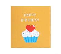 Carte d'anniversaire 3D amusante et attrayante, idéale pour garçons et filles avec enveloppe d'accompagnement (bleu)