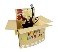 Carte d'anniversaire 3D - artisanat en papier créatif humoristique, design surprise pour la célébration, souvenir mémorable avec des couleurs vibrantes | Cadeau pour mari femme fils fille maman