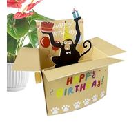 Carte d'anniversaire 3D - Format papier 12,7 x 18,7 cm, vœux pop-up drôle Happy Birthday Car avec design, cadeau pour maman, papa, | Fête, réunion de famille