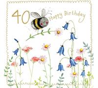 Carte d'anniversaire 40 S544 Abeille