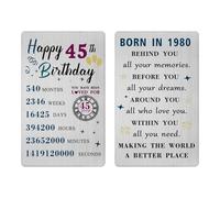 Carte d'anniversaire 45 ans pour homme et femme 1979 - Cadeau d'anniversaire pour lui, elle, homme