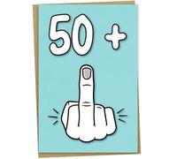 Carte d'anniversaire 51 ans, 50 + 1, Carte d'anniversaire drôle pour femme ou homme de 51 ans, A5