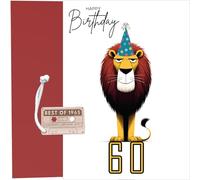 Carte d'anniversaire 60 ans avec porte-clés cassette Best of 1965