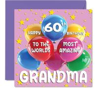 Carte d'anniversaire 60 ans pour grand-mère, World's Most Amazing Grandma
