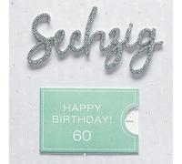 Carte d'anniversaire 60 ans Surprise - Sechzig - 15 x 15 cm