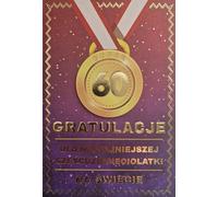 Carte d'anniversaire 60 Médaille Femme