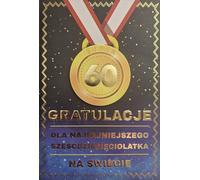 Carte d'anniversaire 60 Médaille masculine