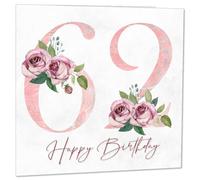 Carte d'Anniversaire 62 ans pour Femmes - Cartes d'Anniversaire Florales 62 ans pour Femme de 62 ans Soixante-Deux, Soixante-Deuxième Dames Nan Grand-mère Maman Tante Sœur Mère Amie