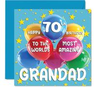 Carte d'anniversaire 70 ans pour grand-père, World's Most Amazing Grandad