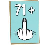 Carte d'anniversaire 72e anniversaire, 71 + 1, carte d'anniversaire amusante pour homme ou femme de 72 ans, 12,7 x 17,8 cm