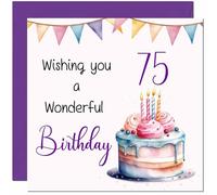 Carte d'anniversaire 75 ans pour homme et femme, carte d'anniversaire pour femme de 75 ans, grand-mère, maman, tante, femme, grand-mère, amie, sœur, soixante-quinze