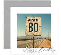 Carte d'anniversaire 80 ans pour homme et femme - Carte d'anniversaire amusante pour lui et elle - Carte d'anniversaire pour grands-parents, grand-père, frère, sœur, papa, maman
