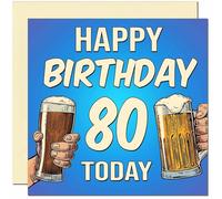 Carte d'anniversaire 80 ans pour homme, lui, homme, carte d'anniversaire pour femme de 80 ans, grand-mère, maman, tante, amie, sœur, quatre-vingt-huitième nounou