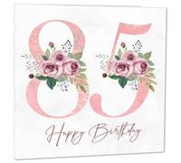 Carte d'anniversaire 85 ans pour femme - Carte d'anniversaire florale pour femme de 85 ans, 85 ans, quatre-vingt-quatre-vingts cinquième dames, grand-mère, maman, tante, sœur, amie