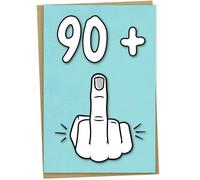 Carte d'anniversaire 90 + 1 - Carte d'anniversaire amusante pour homme ou femme de 91 ans