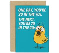 Carte d'anniversaire amusante 70 ans pour papa, design hilarant, blague « 70 » dans les années 20, cadeau d'anniversaire, pour frère, mari, maman, grand-père, gradnma, grand-mère, épouse, dessin animé