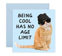 Carte d'anniversaire amusante - « Being Cool Has No Age Limit » - Salutations pour amis, papa, grand-père, frère, frère, mec, collègue, mari, petit ami, homme, garçon, garçon, compagnon, lui - Livré