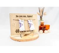 Carte d'anniversaire amusante | Carte en bois | Cadeau d'argent | Cadeaux amusants | Idée de cadeau d'anniversaire pour 20, 25, 35, 40, 45, 50 ans