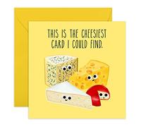 Carte d'anniversaire amusante - Cheesiest Card I Could Find - Saint Valentin, Carte d'anniversaire pour homme femme - Pour maman papa, sœur, frère, ami - avec autocollants - Par Central 23