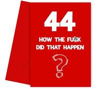 Carte d'anniversaire amusante de 44e anniversaire pour elle ou lui | Carte d'anniversaire grossière/insulte pour homme ou femme - Carte d'anniversaire amusante